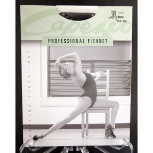 Capezio Black Fishnet Tights Small Medm Pantyhose